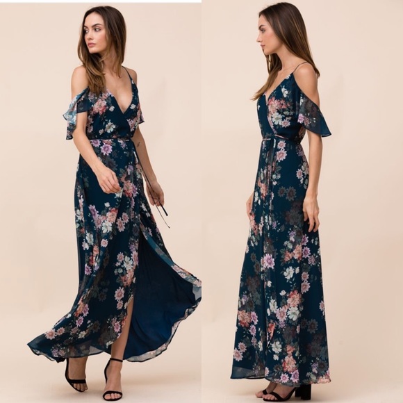 NWT Yumi Kim Endless Love Wrap Maxi Dress in Amazing Grace Ink - Picture 3 of 8